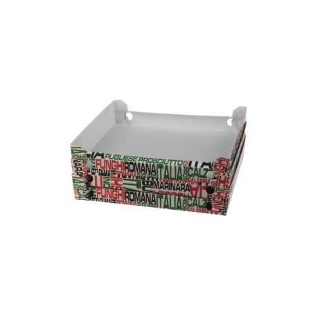 Scatola cubo pizza cartoncino vegetale bianco 33x33 H3 cm | Crovegli