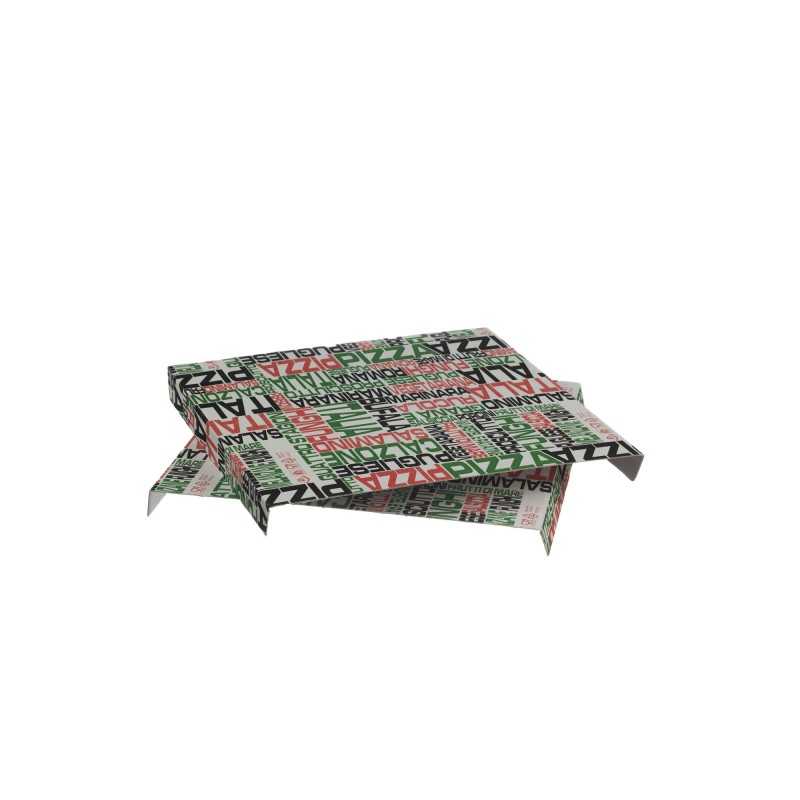 Coperchio cubo pizza cartoncino vegetale bianco 33x33 cm | Crovegli