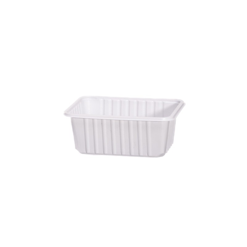 Vaschetta plastica bianca G9 400cc patatine street food | Crovegli