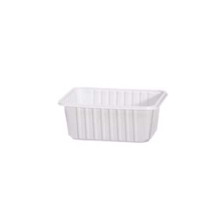 Vaschetta plastica bianca G9 400cc patatine street food | Crovegli