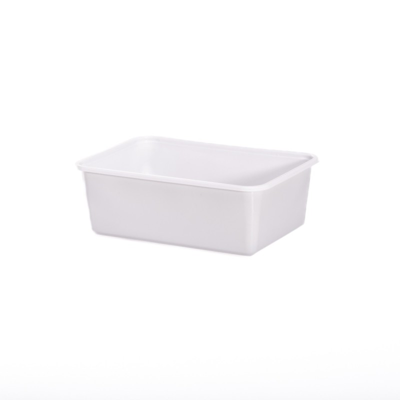 Vaschetta plastica bianca P9 700cc patatine street food | Crovegli