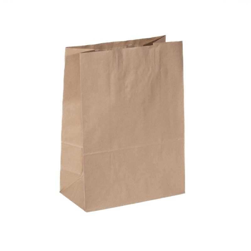 Borsa carta avana manico piattino 32+16x44 cm | Crovegli