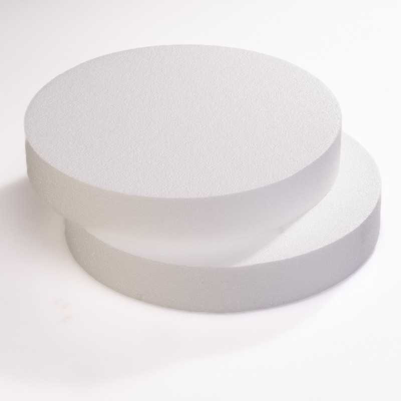 Base polistirolo bianco rotonda Ø 30 cm H 5 cm torte monumentali pasticceria | Crovegli