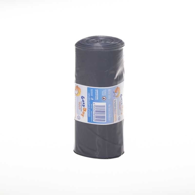 Sacco pattumiera nero riciclato super resistente 90x120 cm rotolo | Crovegli