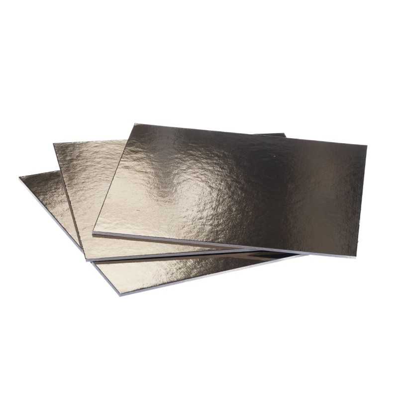 Tavoletta cartone oro nero smerlato 49x49 cm pasticceria gelateria | Crovegli