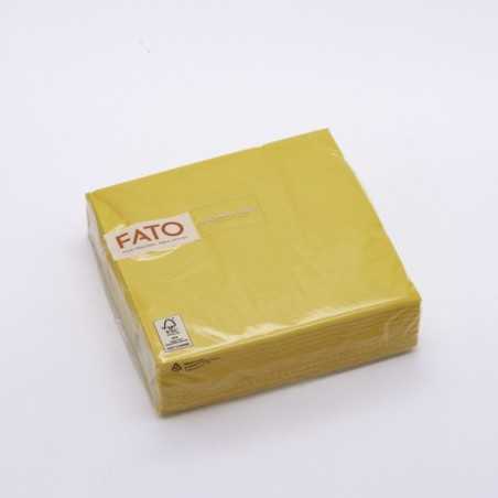 Tovagliolo carta 2 veli 40x40 cm giallo bar ristorazione | Crovegli