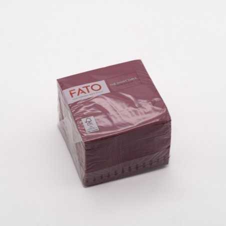 Tovagliolo carta bordeaux 2 veli 24x24 cm bar buffet | Crovegli