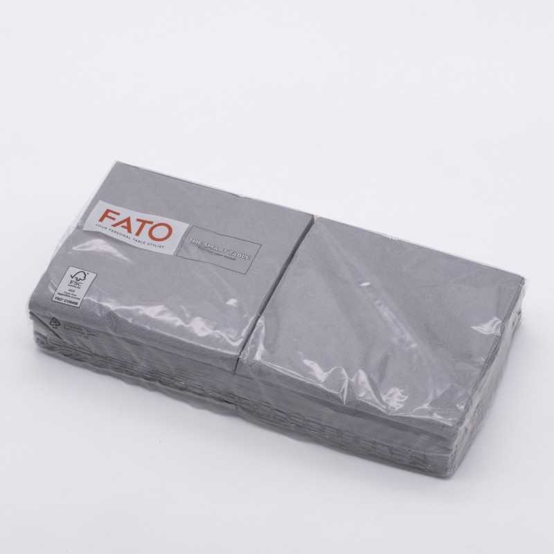 Tovagliolo carta grigio 2 veli 24x24 cm bar buffet | Crovegli