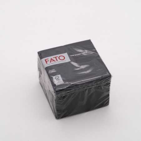 Tovagliolo carta nero 2 veli 24x24 cm bar buffet | Crovegli
