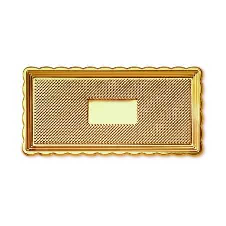 Vassoio rettangolare PS dorato 15x25 cm | Crovegli