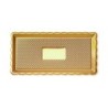 Vassoio rettangolare PS dorato 15x30 cm | Crovegli