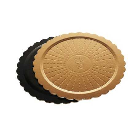 Disco sottotorta Pegaso dorato smerlato Ø 22 cm pasticceria gelateria | Crovegli