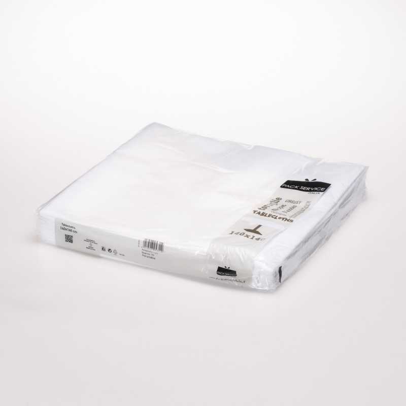 Tovaglia TNT idrorepellente bianca 140x140 cm monouso | Crovegli