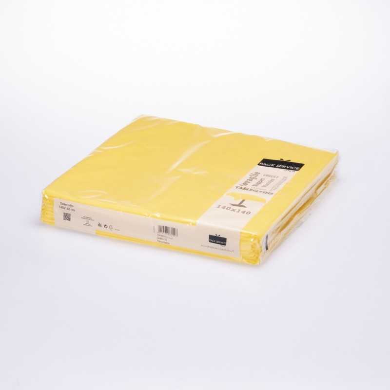Tovaglia TNT idrorepellente gialla 140x140 cm monouso | Crovegli