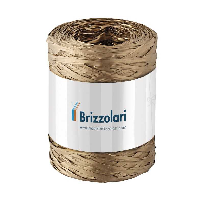 Raphia sintetica 5 mm x 200 m oro metallizzato | Crovegli