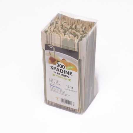 Spiedo bamboo bandiera personalizzabile 15 cm buffet catering | Crovegli