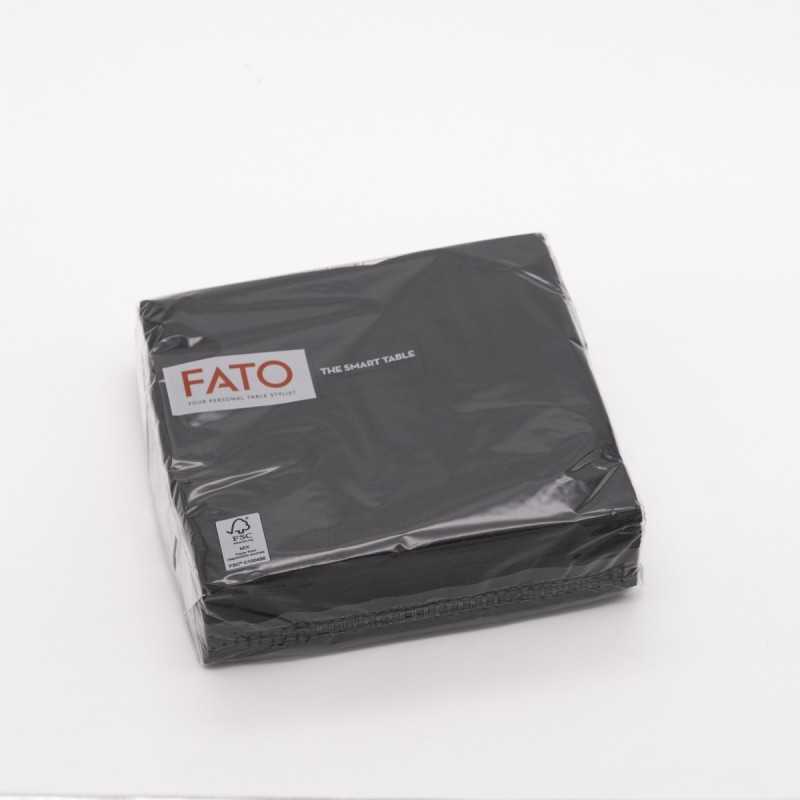 Tovagliolo carta 2 veli 33x33 cm nero bar ristorazione | Crovegli