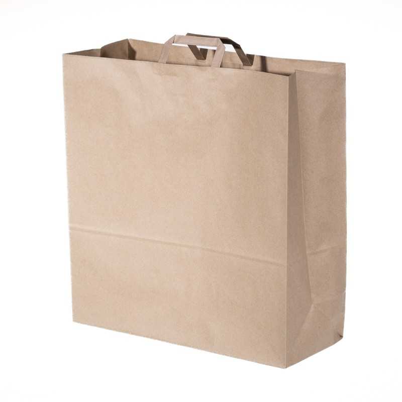 Borsa carta avana manico piattino large 46+18x49 | Crovegli
