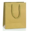 Borsa porta panettone in carta colore oro 24x24x35 cm | 12 pezzi