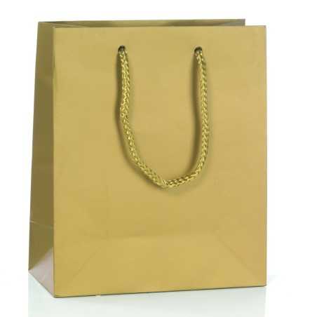 Borsa porta panettone carta oro 24x24x35 cm | Crovegli