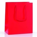 Borsa porta panettone in carta colore rosso 24x24x35 cm | 12 pezzi