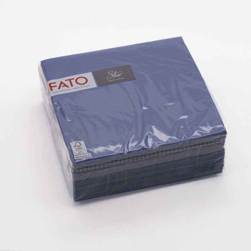 Tovagliolo goffrato punta a punta Matis 2 veli 38x38 cm blu | Crovegli