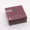 Tovagliolo goffrato punta a punta Matis 2 veli 38x38 cm bordeaux | Crovegli