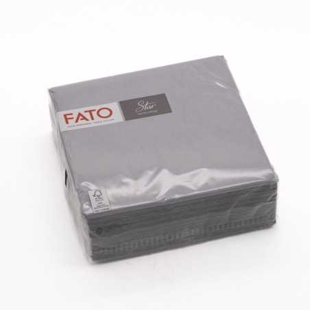 Tovagliolo goffrato punta a punta Matis 2 veli 38x38 cm grigio | Crovegli