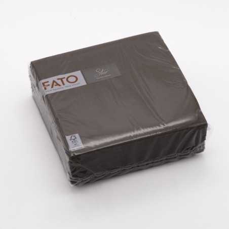 Tovagliolo goffrato punta a punta Matis 2 veli 38x38 cm cioccolato | Crovegli
