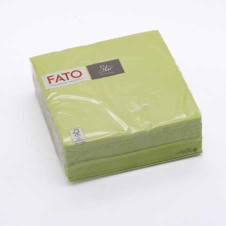 Tovagliolo goffrato punta a punta Matis 2 veli 38x38 cm verde mela | Crovegli