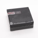 Tovagliolo goffrato punta a punta Matis 2 veli 38x38 cm nero | 40 pezzi