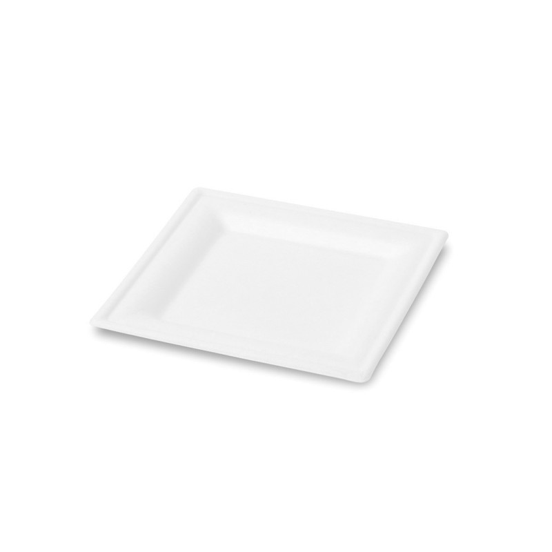 Vassoio quadrato polpa cellulosa bio PFAS free 20x20 cm | Crovegli