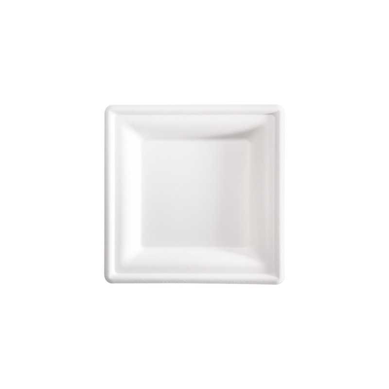 Vassoio quadrato polpa cellulosa bio PFAS free 15x15 cm | Crovegli