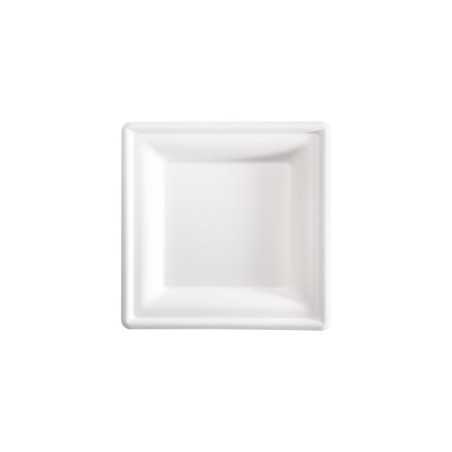 Vassoio quadrato polpa cellulosa bio PFAS free 15x15 cm | Crovegli