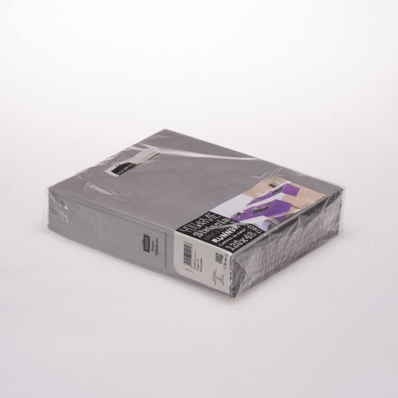 Tovaglia rider TNT idrorepellente grigia 48x120 cm tête-à-tête ristorazione | Crovegli