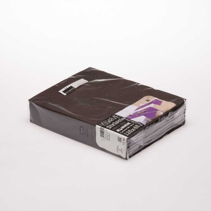 Tovaglia rider TNT idrorepellente marrone 48x120 cm tête-à-tête ristorazione | Crovegli