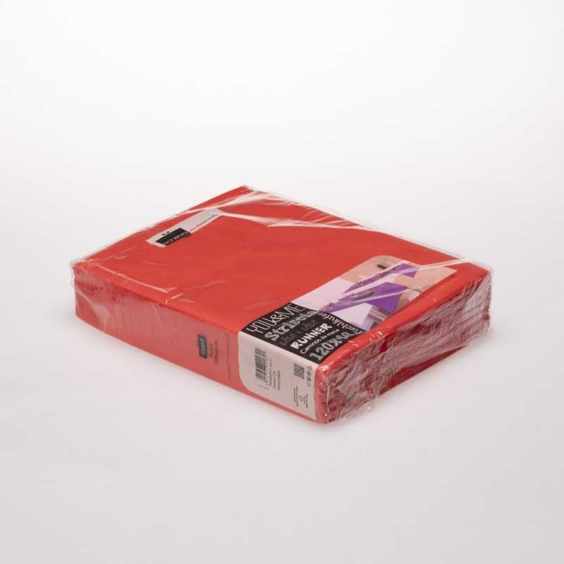 Tovaglia rider TNT idrorepellente rossa 48x120 cm tête-à-tête ristorazione | Crovegli