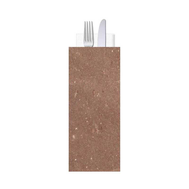 Busta portaposate gialla cioccolato 38x38 | Crovegli