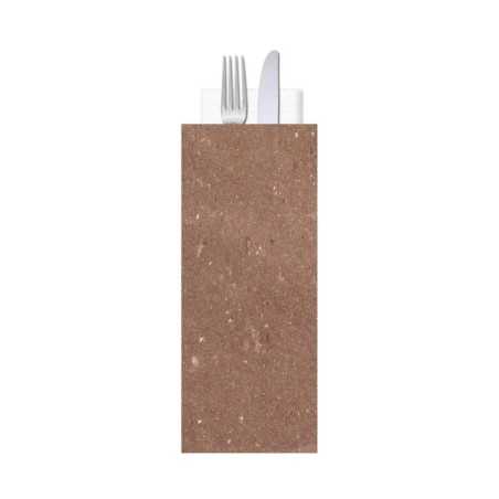 Busta portaposate gialla cioccolato 38x38 | Crovegli
