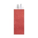 Busta portaposate in carta gialla colorata bordeaux con tovagliolo 38x38 cm 2 veli | 700 pezzi