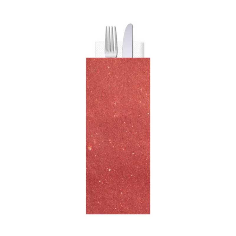 Busta portaposate gialla bordeaux 38x38 | Crovegli