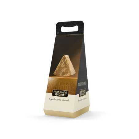 Scatola triangolare punta Parmigiano Reggiano 1 kg taglio 1/32 | Crovegli