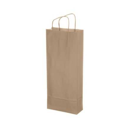 Portabottiglie carta kraft avana 14+9x38 cm cordino | Crovegli
