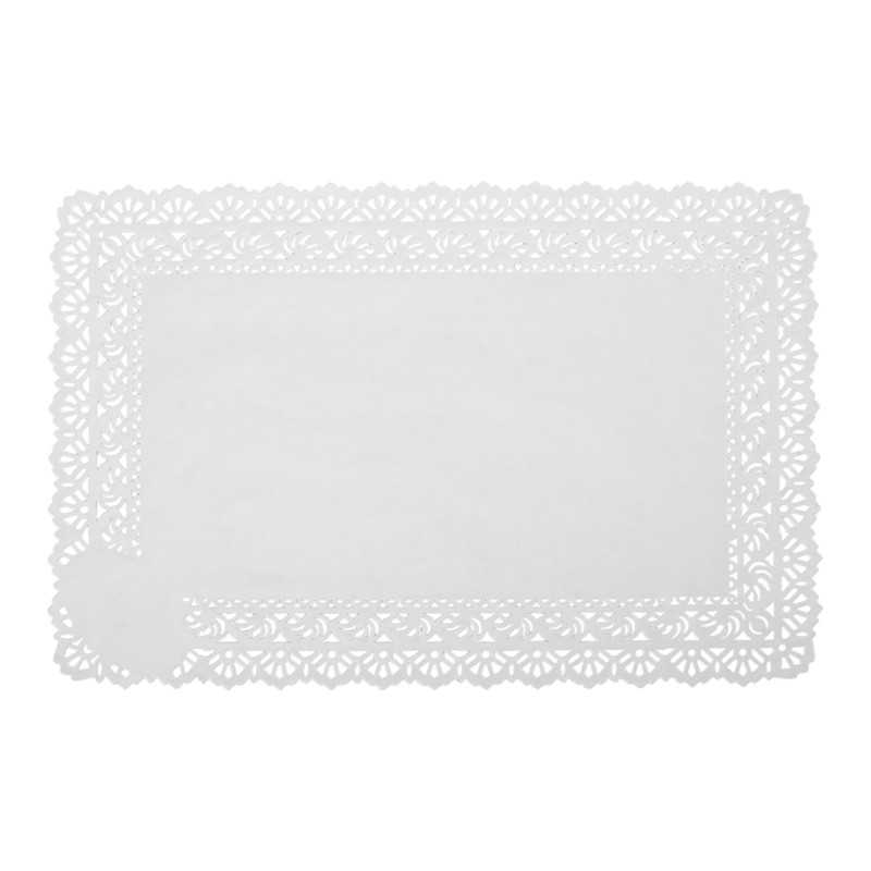 Pizzo centrino rettangolare cellulosa bianca 40x60 cm sottotorta | Crovegli