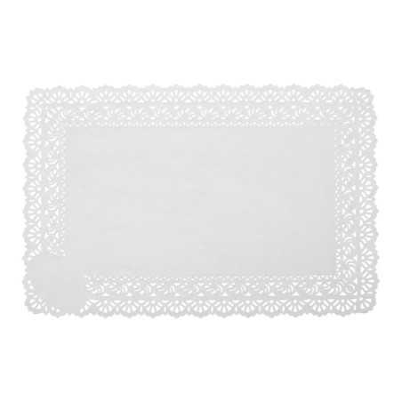 Pizzo centrino rettangolare cellulosa bianca 40x60 cm sottotorta | Crovegli