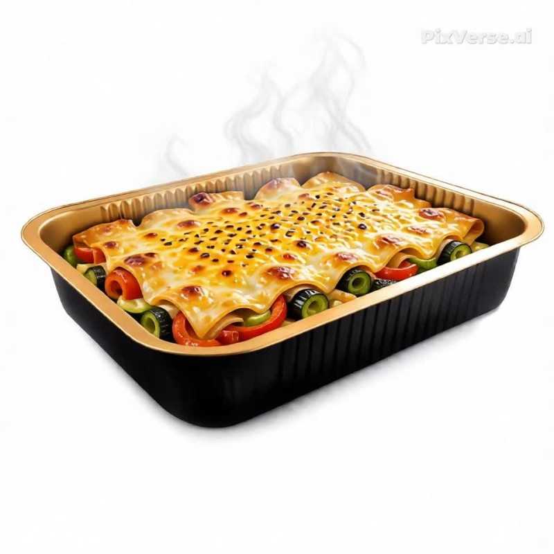 Contenitore alluminio laccato nero/oro 8 porzioni | Crovegli
