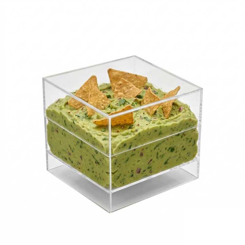 Coppetta Cube trasparente 65cc finger food | Crovegli