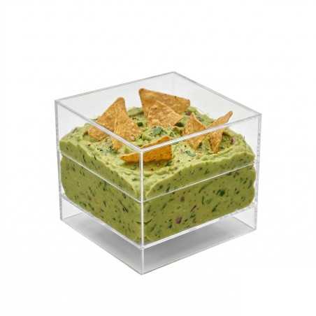 Coppetta Cube trasparente 65cc finger food | Crovegli