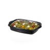 Vaschetta PP nera Marmipack 900cc 16x23 cm microonde coperchio | Crovegli