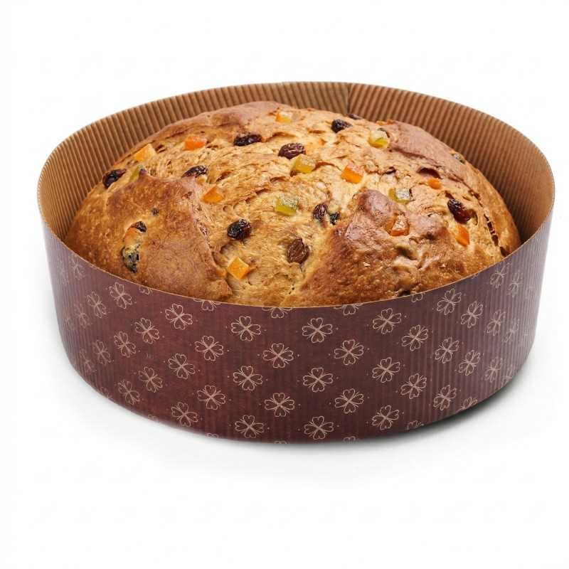 Forma panettone basso carta forno 500 g Ø 15,5 cm H 5,5 cm | Crovegli